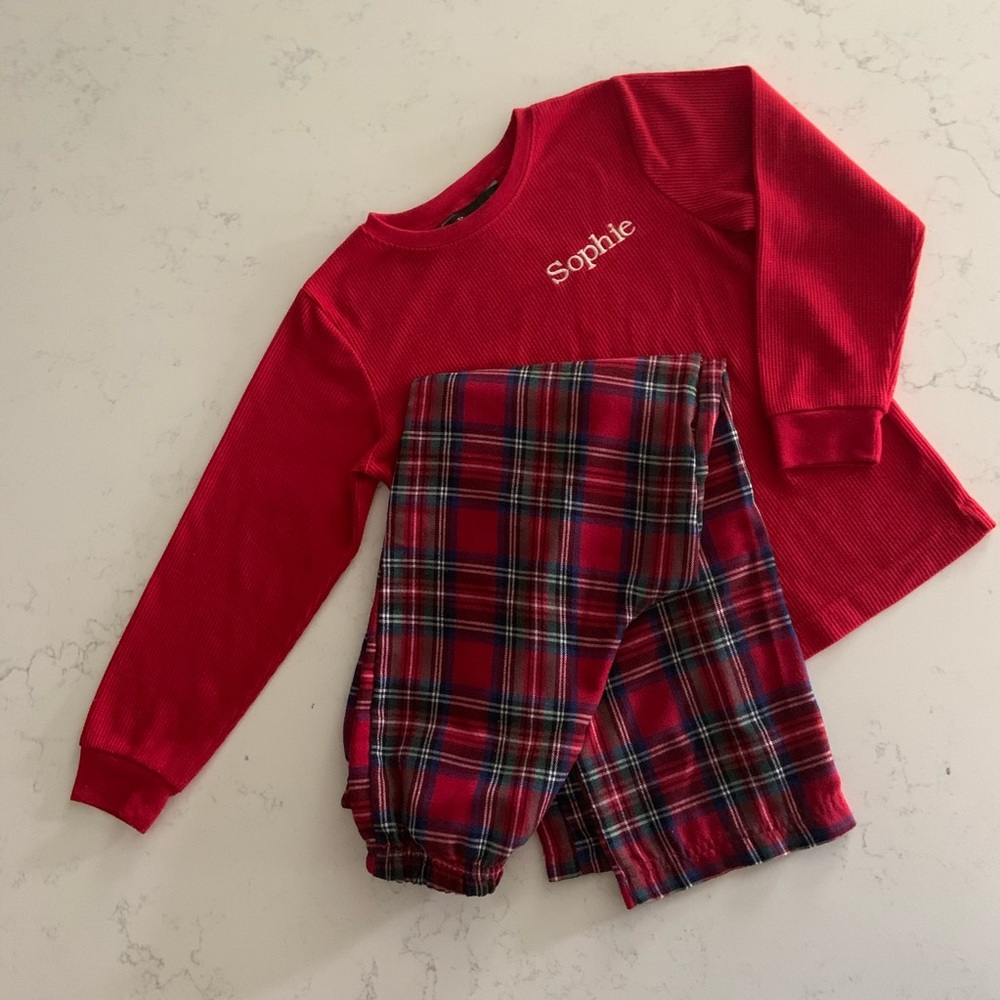 Sophie Monogram Pajamas, Size 8